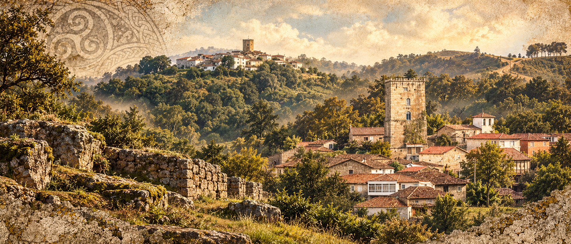 Collage ilustrado: Vilanova dos Infantes